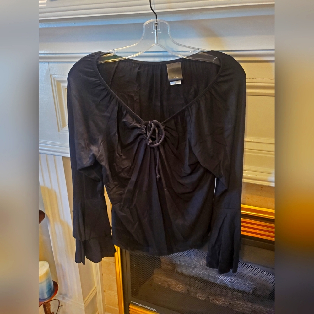 Black long sleeve J.t.b boho style shirt